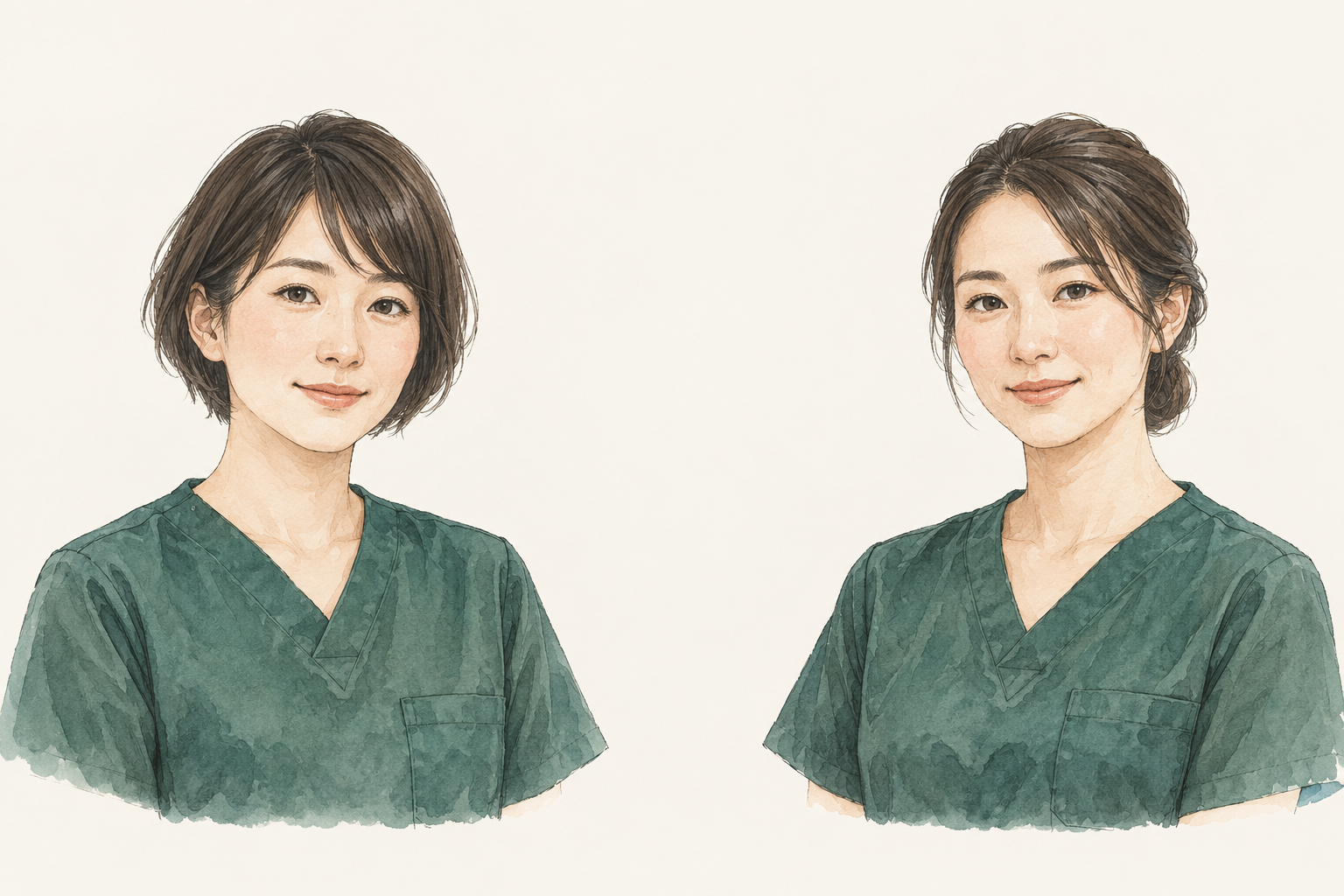架空の看護師のイラスト。実際の職員ではありません。